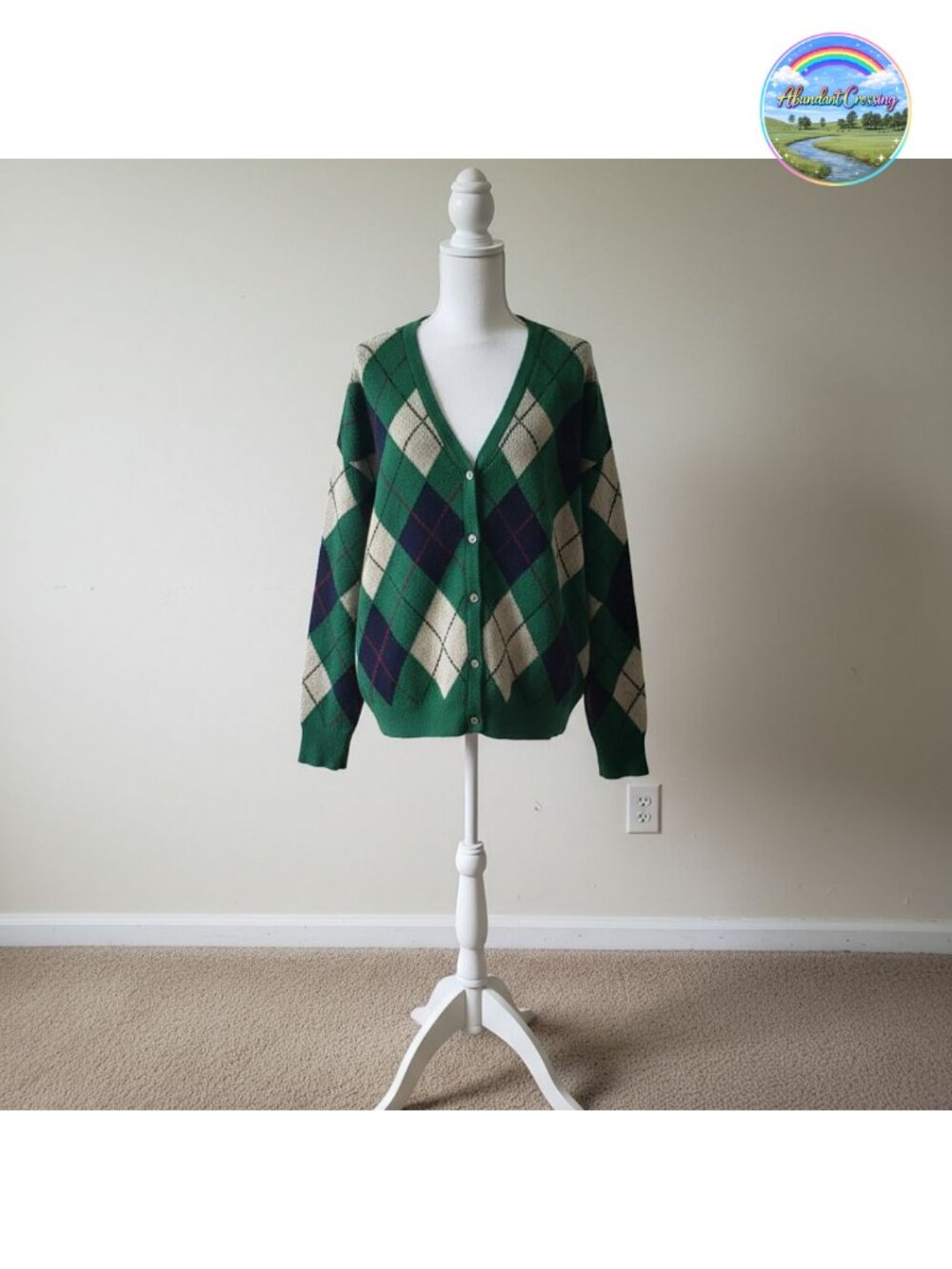 Womens Long Sleeve Cardigan Sweater Y2K Knit Patterned V Neck Button
